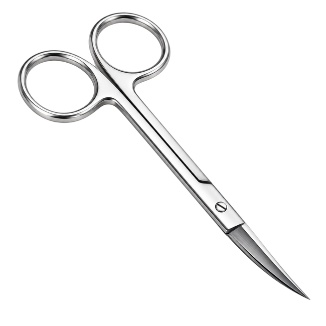 4-1/2 Inch Iris Scissors with Curved Blades, Stainless Steel Precision Scissors with Sharp Pointed Tips for Thread Snipping, Crafting, Sewing & Detailed Cutting