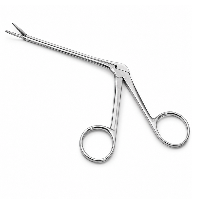 6 Inch Angled Alligator Forceps, 3.5 Inch Reach, Stainless Steel Precision Gripping Tool with Serrated Jaws for Jewelry Making, Crafts, Fly Tying & Model Building – S3-03035