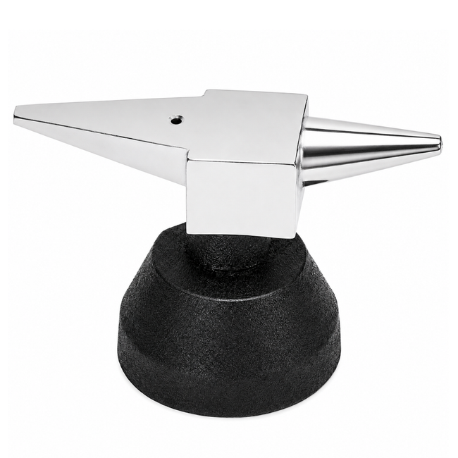 Big Bench Horn Anvil with Heavy Weighted Base, Chrome-Plated Metalworking and Jewelry Repair Tool, 8 Inch Tip-to-Tip, 5.5 Inch Tall, 8.7 lb – TJ8950L