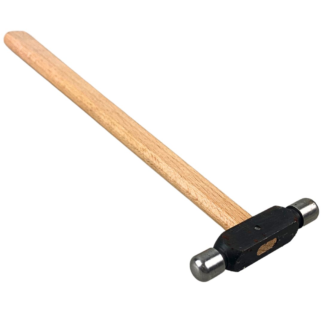 8" (20.3 cm) Ball Pein Hammer | 1.5 Oz Hammer | 3/8" (0.95 cm) Diameter Striking Head | Wooden Handle