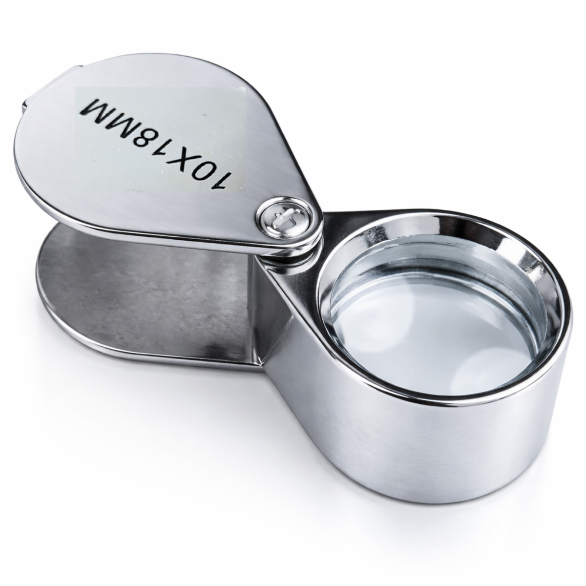 10X Chrome Jeweler’s Loupe with Swivel Lens & Storage Case (MG-81510)