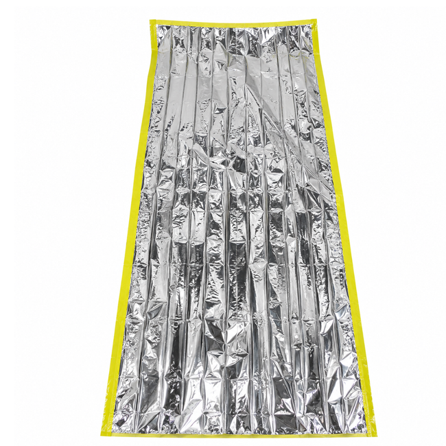 Emergency Sleeping Bag, 3 x 7 Ft Silver Thermal Survival Bag, Lightweight Reflective Emergency Blanket for Camping, Hiking, Car Kits & Outdoor Preparedness – CAM-90510-86