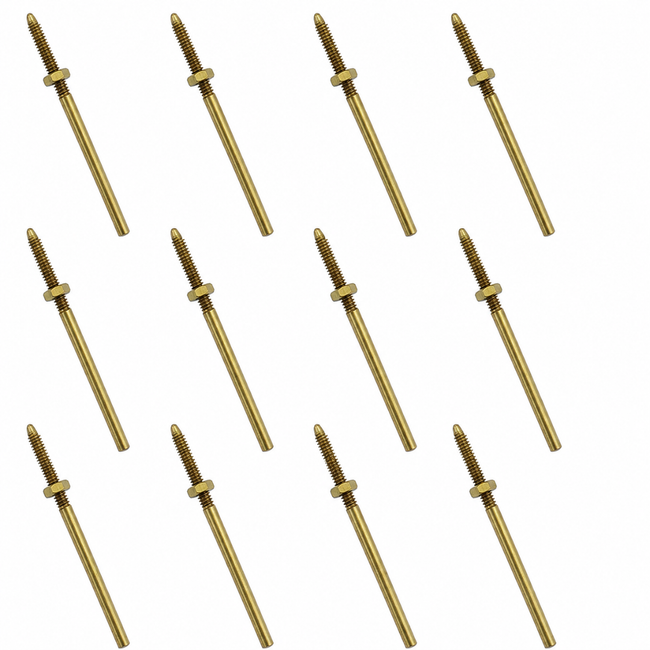 12-Piece Screw-Tip Mandrel Set for Rubber Polishing Heads – 2-Inch Rotary Tool Mandrels with Nut Fasteners for Jewelry, Metalworking and Detail Polishing – TJ-04-50032