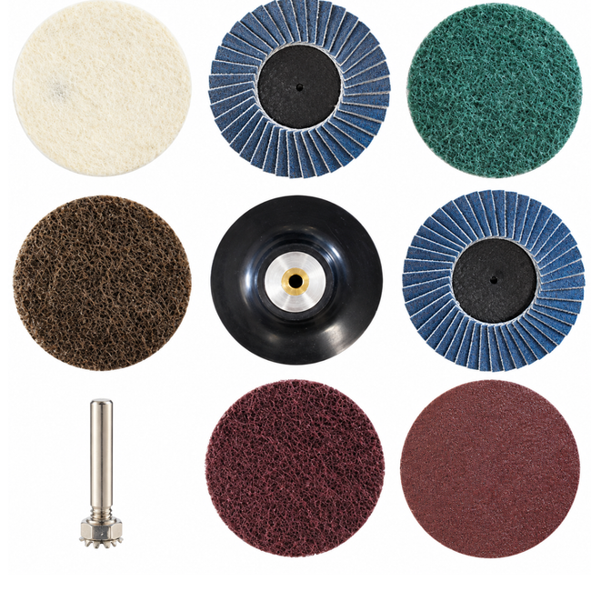 9 Piece 3" Cleaning, Sanding & Polishing Disc Set with 1/4" Shank – Surface Prep & Finishing Kit – TJ-18209
