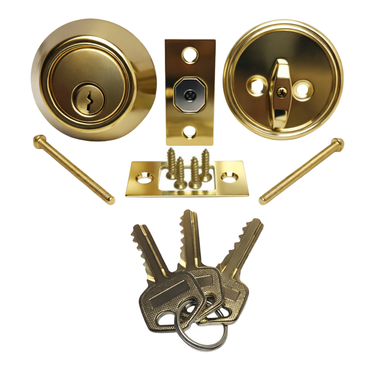 Brass Single Cylinder Deadbolt Lock  - LOCK-07351