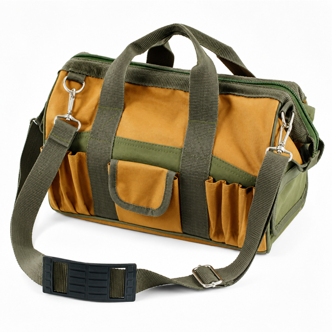 13-Inch Tool Bag with 29 Pockets, Adjustable Shoulder Strap, Reinforced Handles and Bottom Storage Compartment – NB-10199
