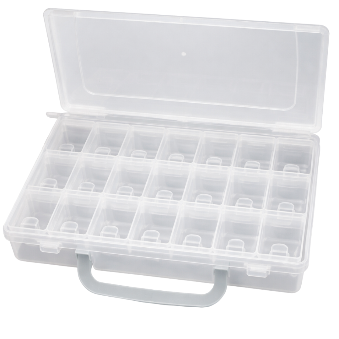Clear Plastic Craft Box with 22 Storage Sections – TJ-13519