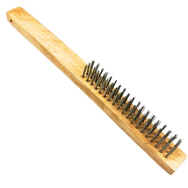 13.5 Inch Wooden Barbecue Brush with Steel Bristles  - TZ63-06365