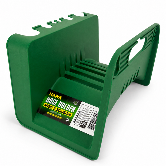 9.25" Plastic Wrap-Around Garden Hose Holder – Wall Mount or Carry Handle