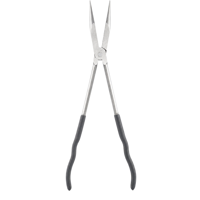 Extra-Long Nose Pliers with Straight Jaws and Orange and Black Comfort-Grip Handles for Deep, Narrow and Confined Areas