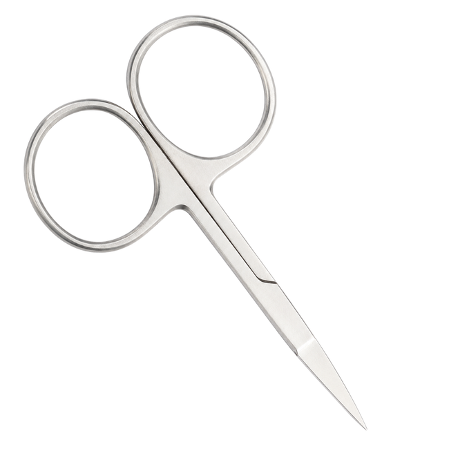 4 Inch Stainless Steel Cuticle Scissors with Large Finger Holes – Straight Precision Manicure Scissors for Cuticles, Hangnails and Nail Grooming
