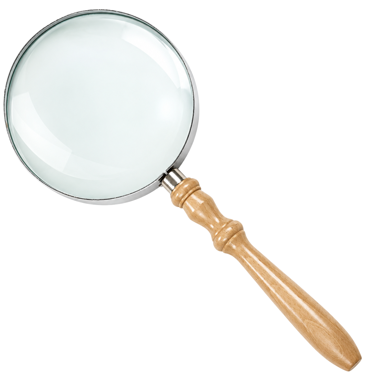 Jumbo 2X Handheld Magnifying Glass with 6-Inch Solid Glass Lens and Crafted Wood Handle, 14 Inches Overall – MG-88560