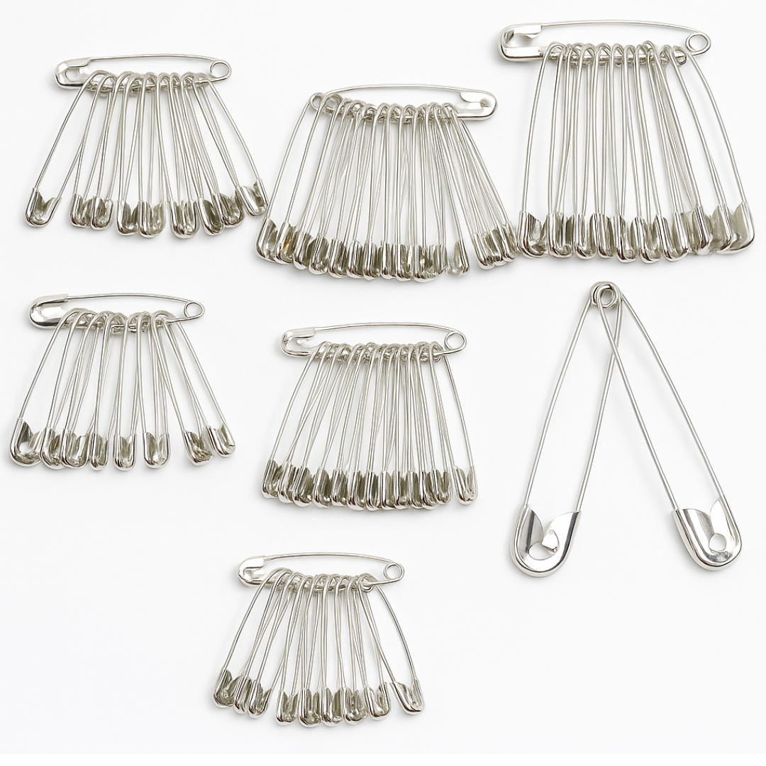 100 Pc. Assorted Size Safety Pins  - CR-10350