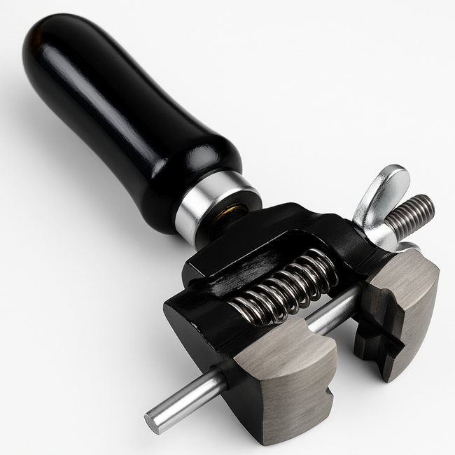 Portable Hand Vise – 6" with Wooden Handle & Serrated Jaws