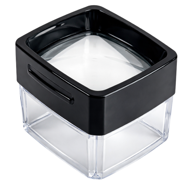 2.75X Printer’s Magnifier Loupe with Clear Plastic Side Panels – Dome Style, Rectangular Lens
