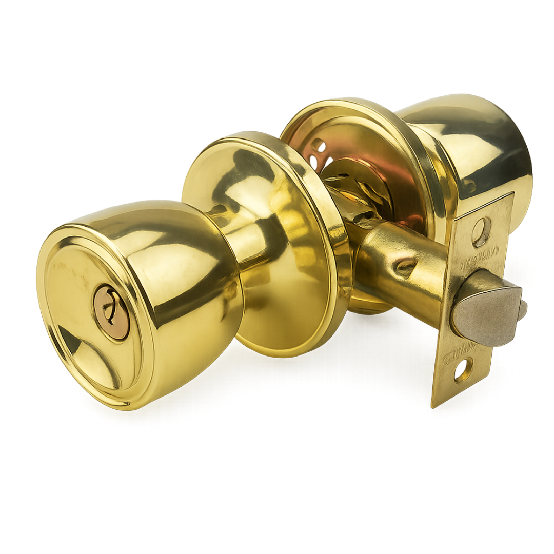 Brass Doorknob Entrance Lock: LOCK-99186