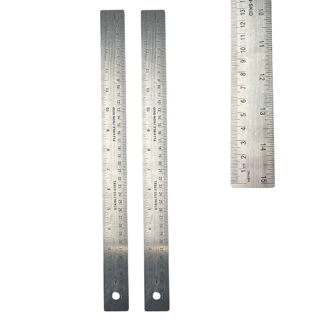 15 Inch Stainless Steel Ruler (Pack of: 2) - TM-10151-Z02