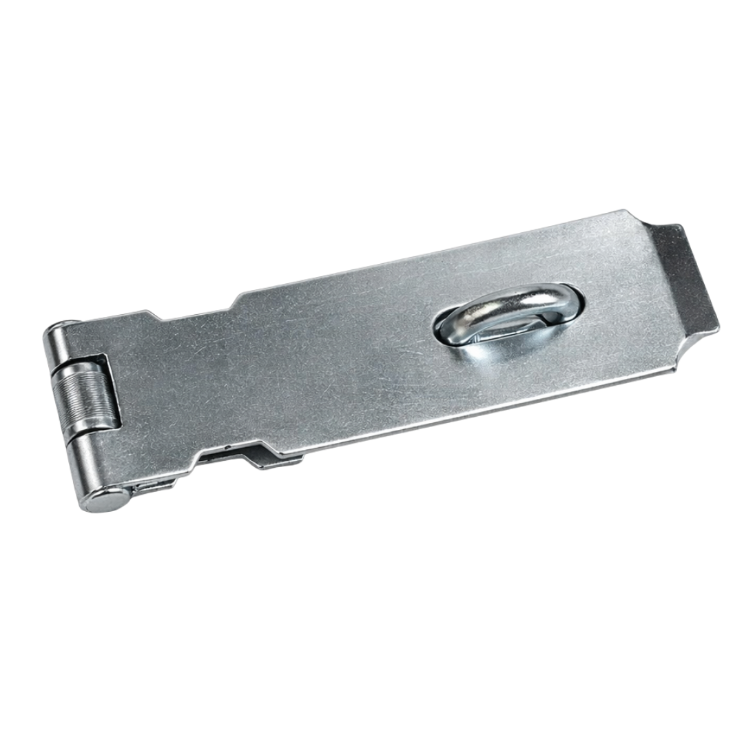 4.5" Galvanized Pad Bolt Hasp with Installation Hardware – Heavy Duty Locking Hasp for Gates, Sheds, Cabinets & Doors