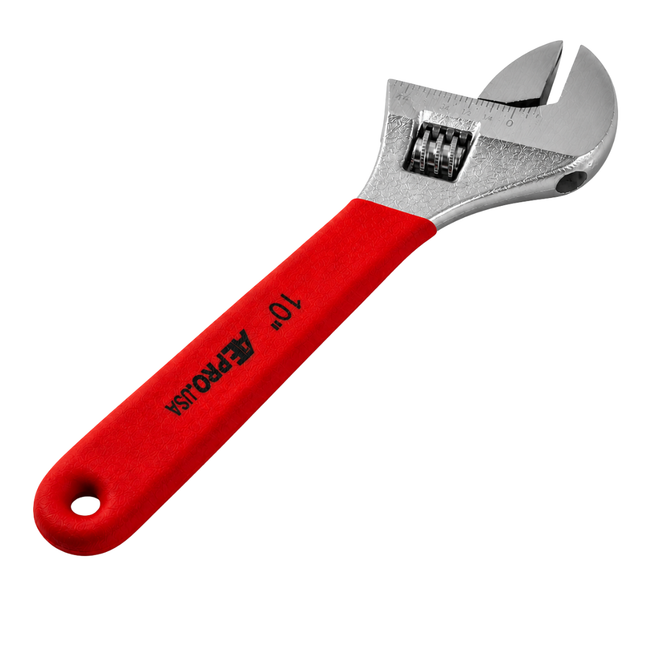 10" Adjustable Wrench – Heavy Duty Drop Forged Steel – Wide Jaw Capacity – Non-Slip Grip Handle – Adjustable Spanner Tool for Plumbing & Automotive