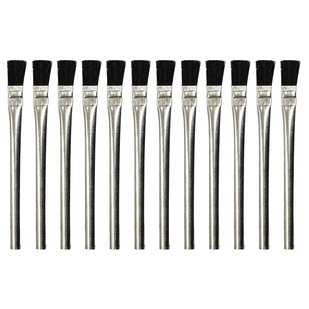 12-Piece 1/2-Inch Acid Brush Set with Horsehair Bristles and Aluminum Handles, 6-Inch Length — TZ63-06307