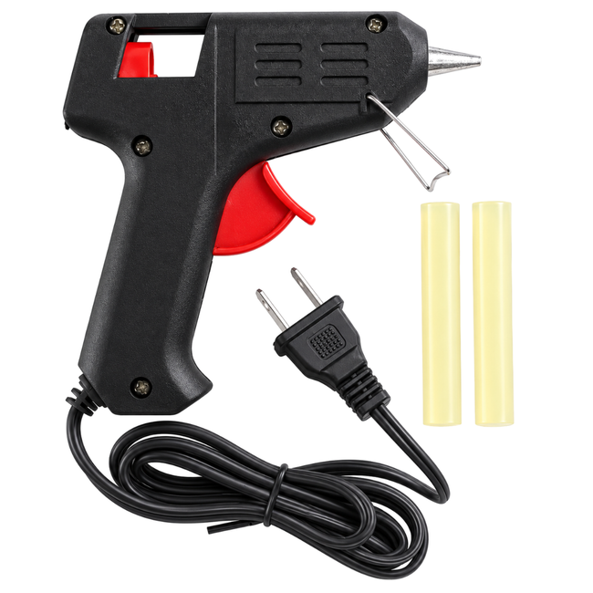 10 Watt Mini Hot Melt Glue Gun with Glue Sticks – Compact Crafting Glue Gun for DIY Projects, Decorations, Floral Arrangements & Repairs – CR-06500