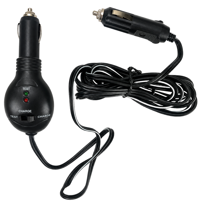 12V Accessory Outlet-to-Outlet Emergency Battery Charging Cable, 14+ Ft Cord with LED Status Lights and Test/Charge Switch, Compact 8.3 Oz – TA-05215