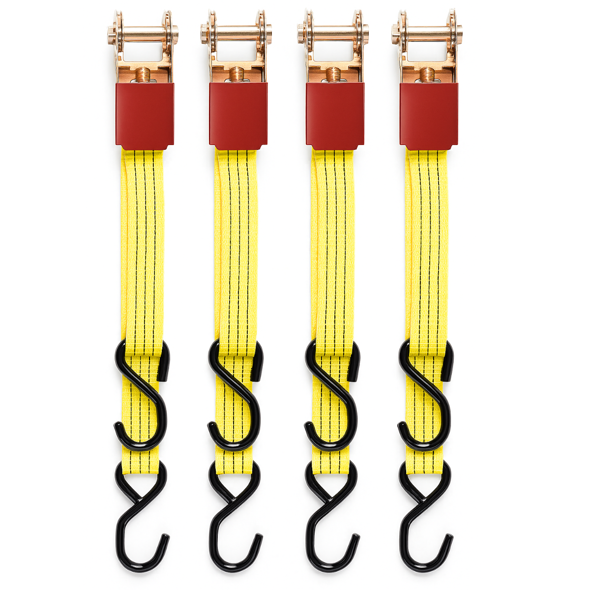 4 Piece Heavy Duty Ratchet Tie Down Set