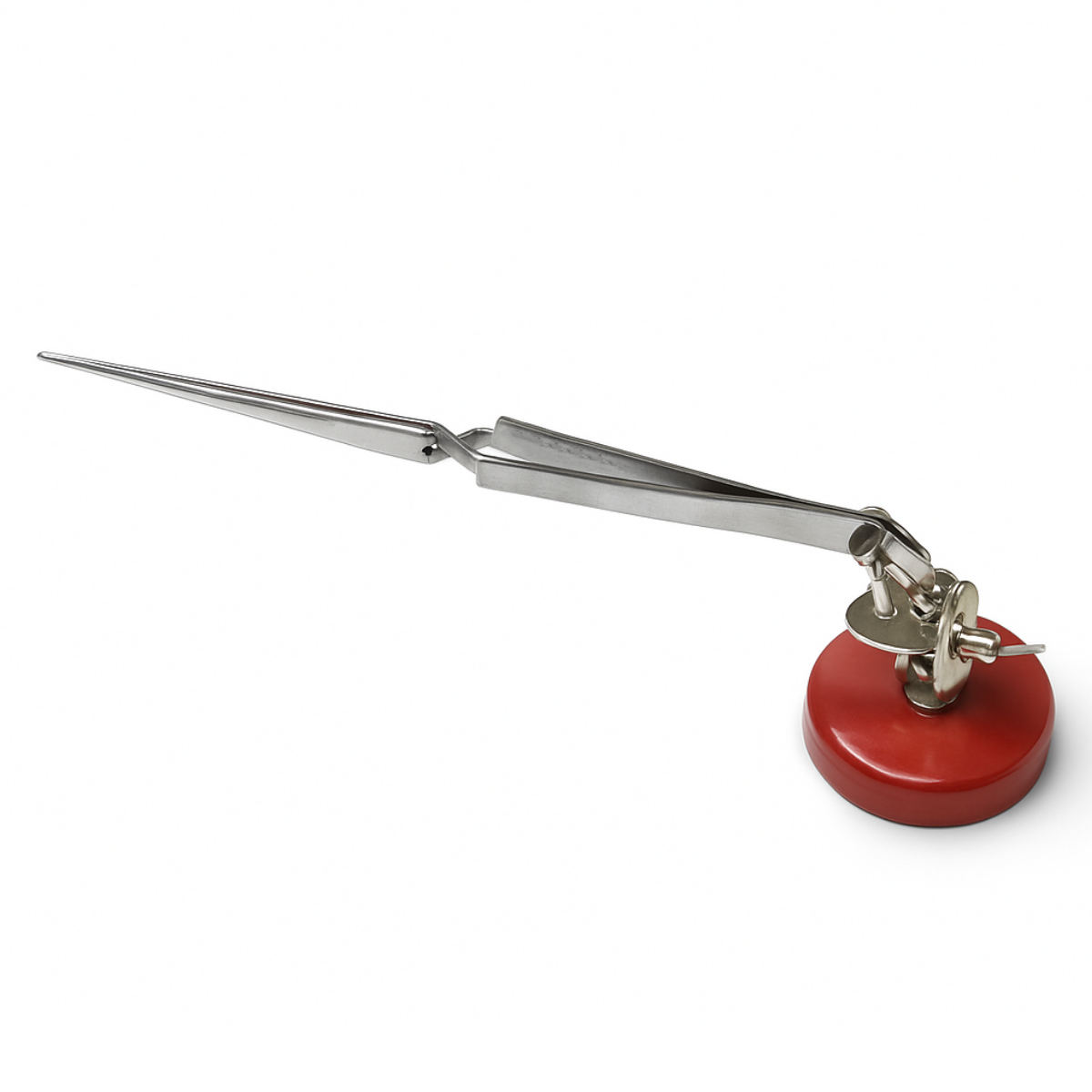 6 Inch Helping Hand Style Locking Tweezers - 2 Swivels & Magnetic Base  - TJ1100-MAG