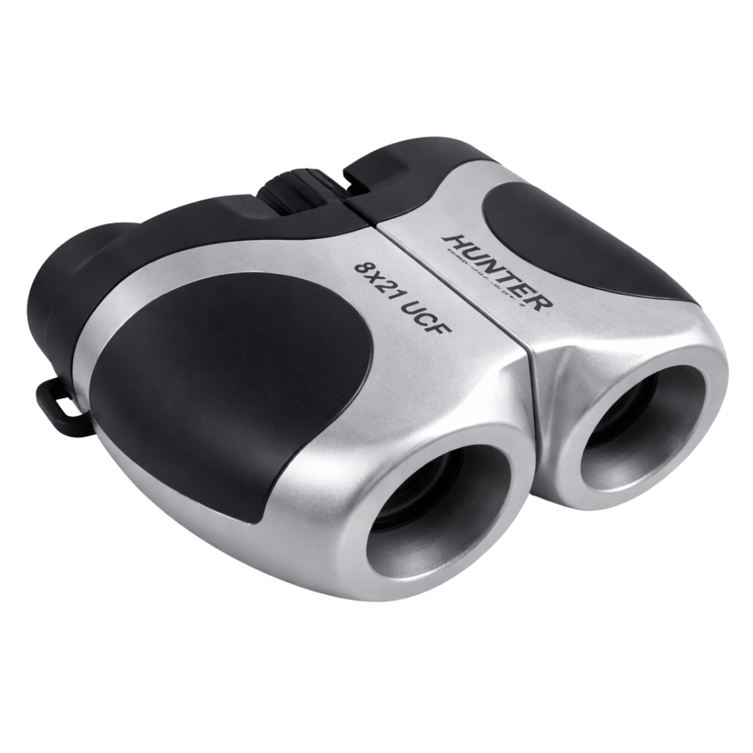 8x Sporty Mini Compact Binoculars – 21mm Amber Lenses, Lightweight Travel Binoculars with Case & Neck Strap