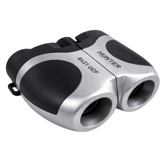 8x Sporty Mini Compact Binoculars – 21mm Amber Lenses, Lightweight Travel Binoculars with Case & Neck Strap