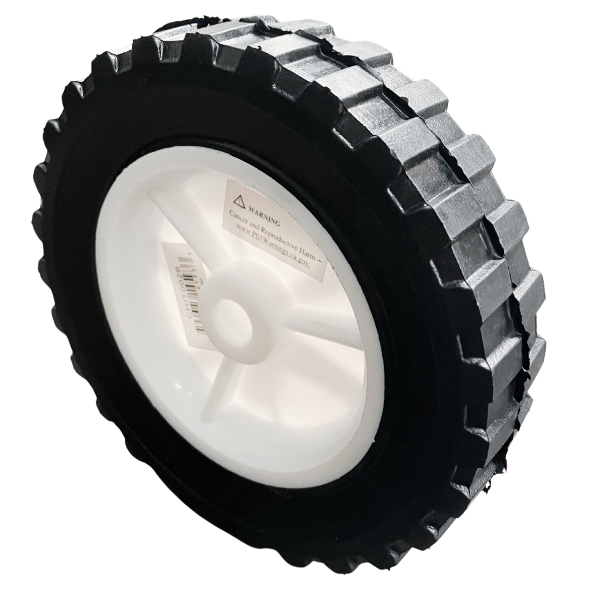 7" Plastic Hub Solid Rubber Tire – 7" Diameter x 1.5" Width, 1/2" Bore – Flat-Free Wheel for Lawn Carts, Wagons, Yard Equipment, and Light Utility Carts – Durable Treaded Tire (Copy)