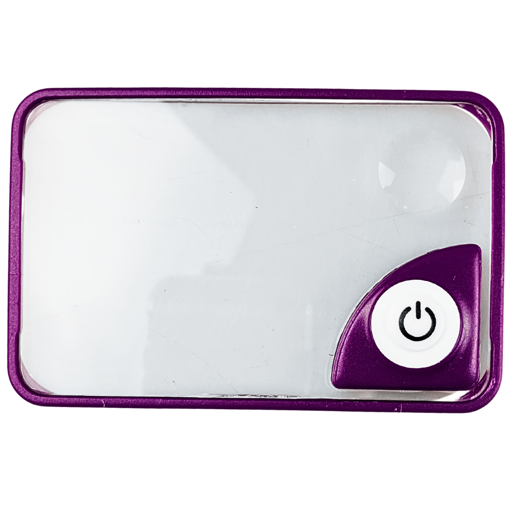 Credit Card Sized 1.5x Illuminated Magnifier, 4x Macro Lens
