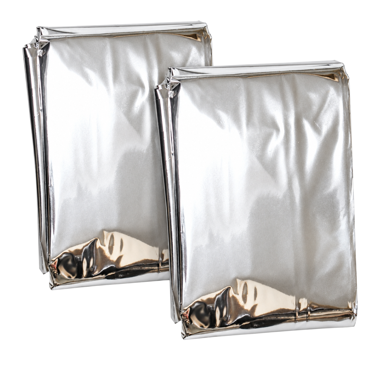Reflective Emergency Thermal Blanket, 52 x 84 Inch, Compact 3 x 4 Inch Folded Size (Pack of 2) - CAM-50500-Z02