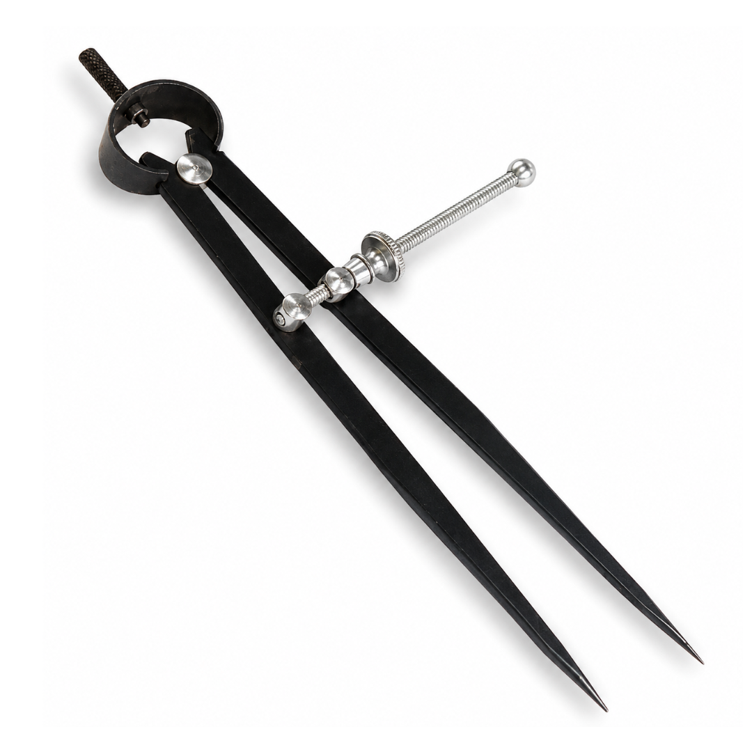 6-Inch Divider Caliper with Locking Screw Mechanism, Steel Scribing Compass Tool with Hardened Points for Layout, Measurement Transfer, Metalworking & Woodworking – TZ01-94506