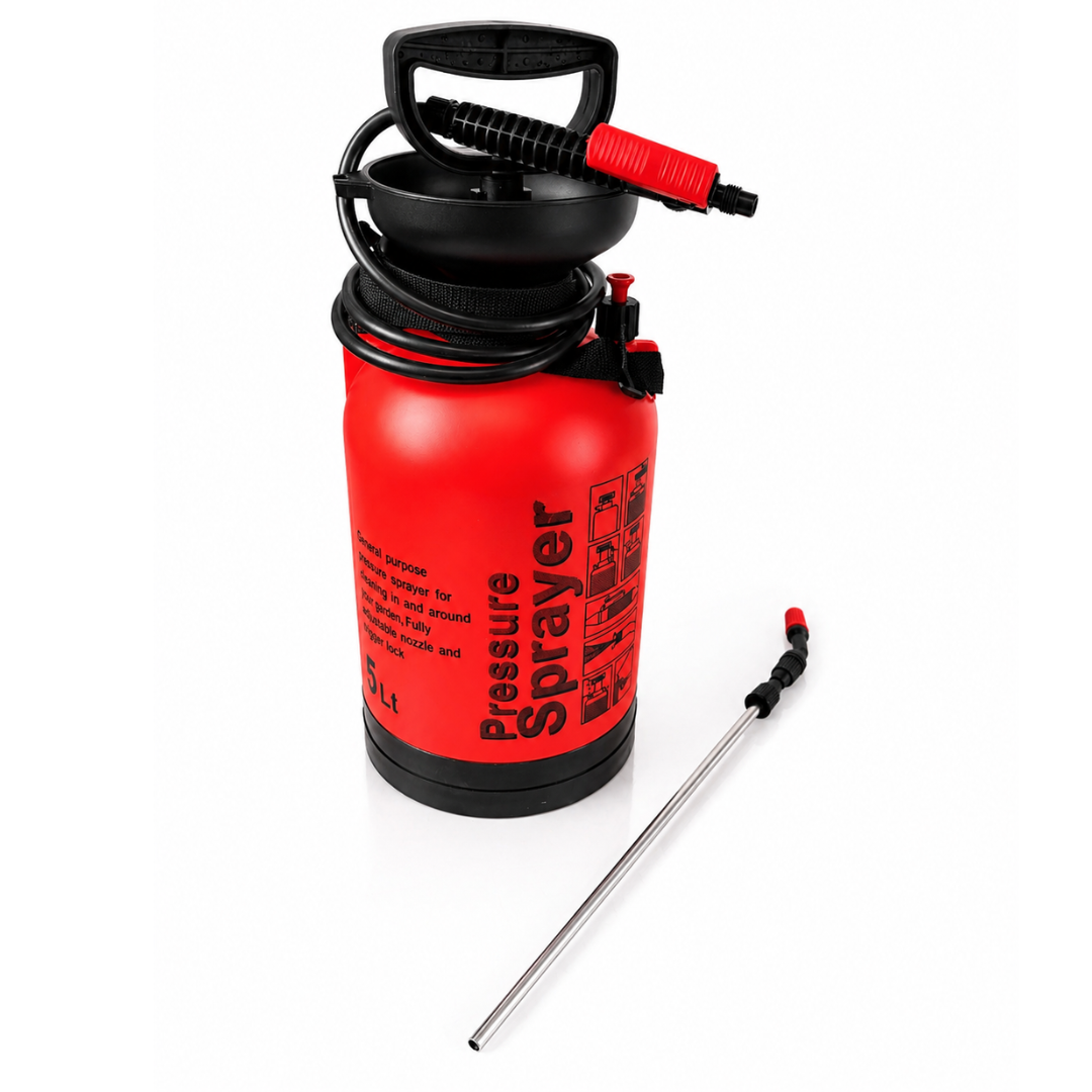 1.25 Gallon Pressure Sprayer – Multi-Purpose Pump Sprayer with Adjustable Nozzle, Trigger Lock & Shoulder Strap – Ideal for Lawn, Garden, Weed Killer, Pesticides & Cleaning
