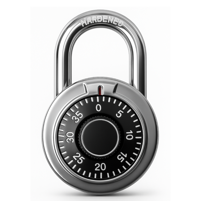 2" Classic Combination Padlock | Durable & Nostalgic Design | Ideal for Lockers, Lockboxes | Multiple Colors