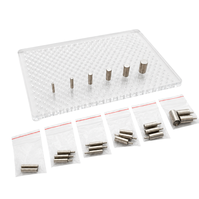 Acrylic Wire Bending and Shaping Jig with 326 Holes and 24 Removable Pins, 6 x 4 Inch Jewelry Making Forming Board – TJ-29391