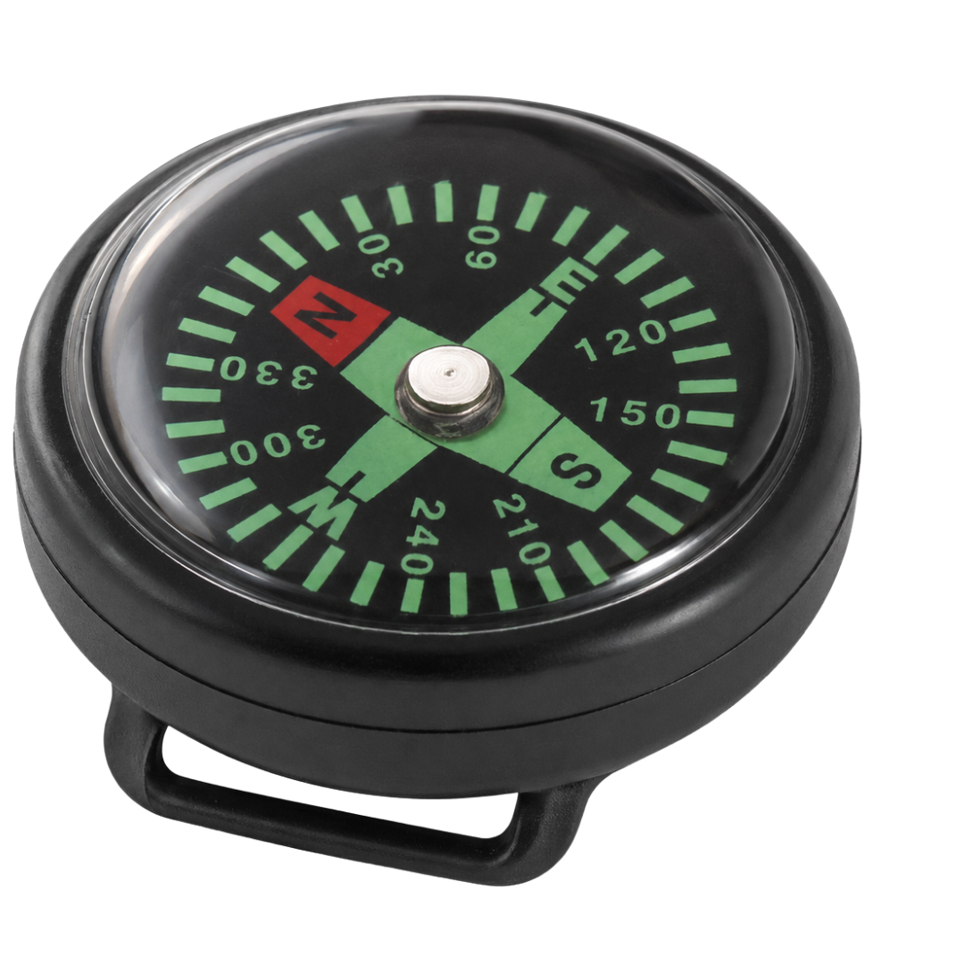 1 Inch Mini Liquid-Filled Compass with Closed Back Band, 0.2 oz Pocket Navigation Compass for Watch Strap, Cord, Hiking and Travel