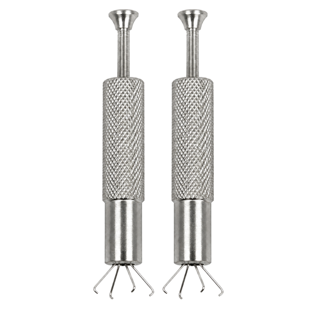Mini 4-Prong Gemstone Pick-Up Tool, 2-Pack – Nickel-Plated Brass Stone Holder for Diamonds, Gems, Jewelry Setting, Inspection, Repair & Crafts – 2.25 Inch