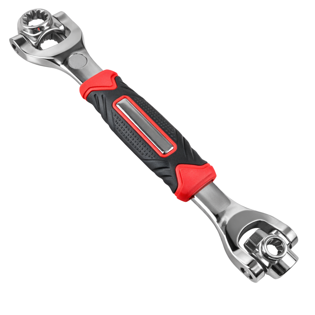8-in-1 Multi Swivel Socket Wrench – Flexible Universal Wrench with Ergonomic Non-Slip Handle, Fits 5/16" to 1-1/16" Fasteners