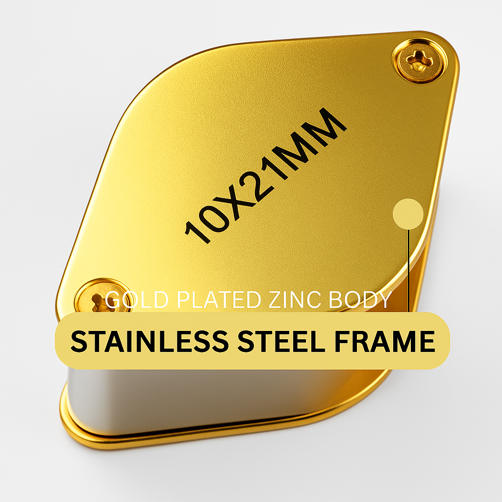 Gold Jeweler's Loupe - 10X Power  - MG-76211