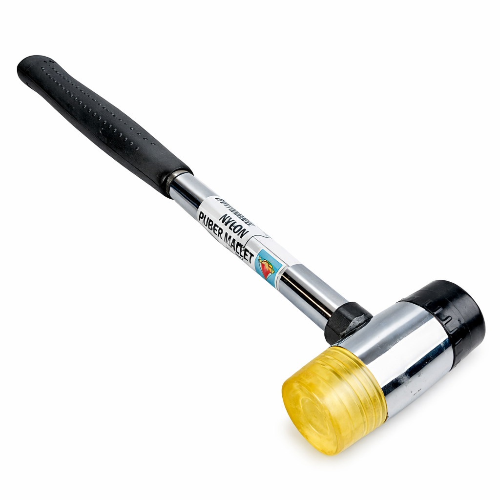 Jewelry Shaping & Forming Kit — Solid Ring Mandrel + Dual-Head Nylon/Rubber Utility Hammer