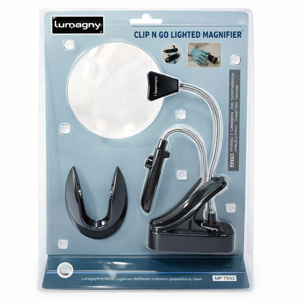 Desk Light and Magnifier and Tweezer Combo
