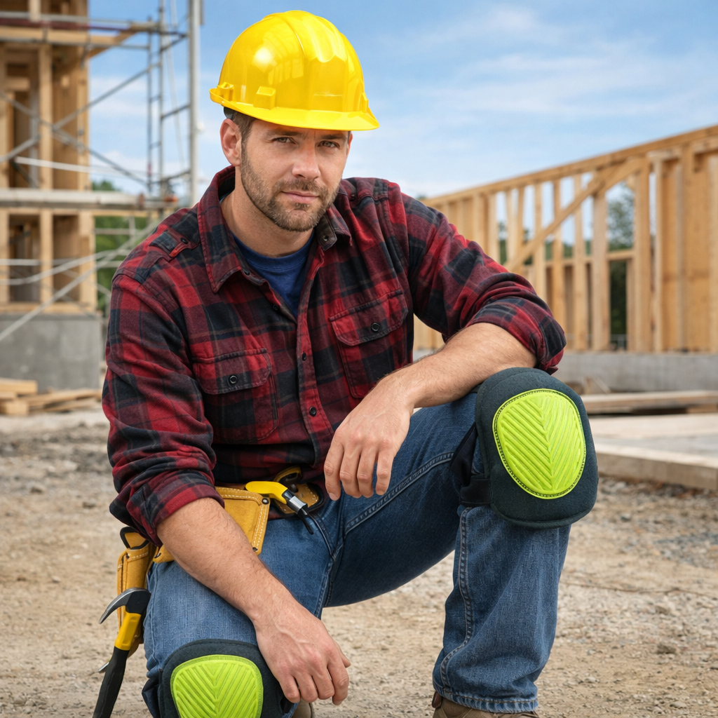 Safety Helmet and Knee Pad Set