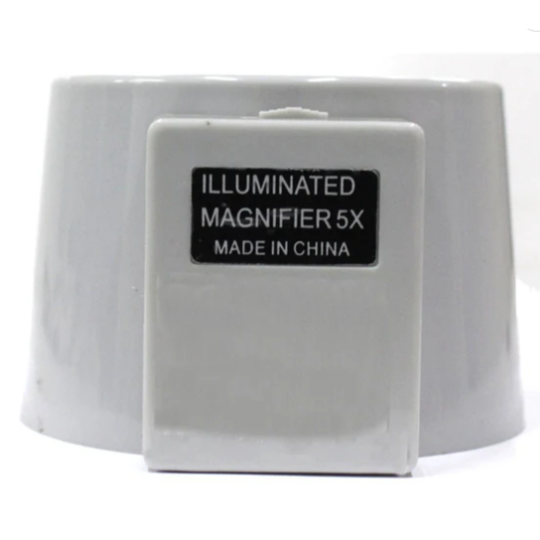 Illuminated Dome Style Magnifier 2.25X Power, 3.5 Inch Lens, Battery Operated Lighted Magnifying Glass for Stamps, Coins, Lab Work & Collectors