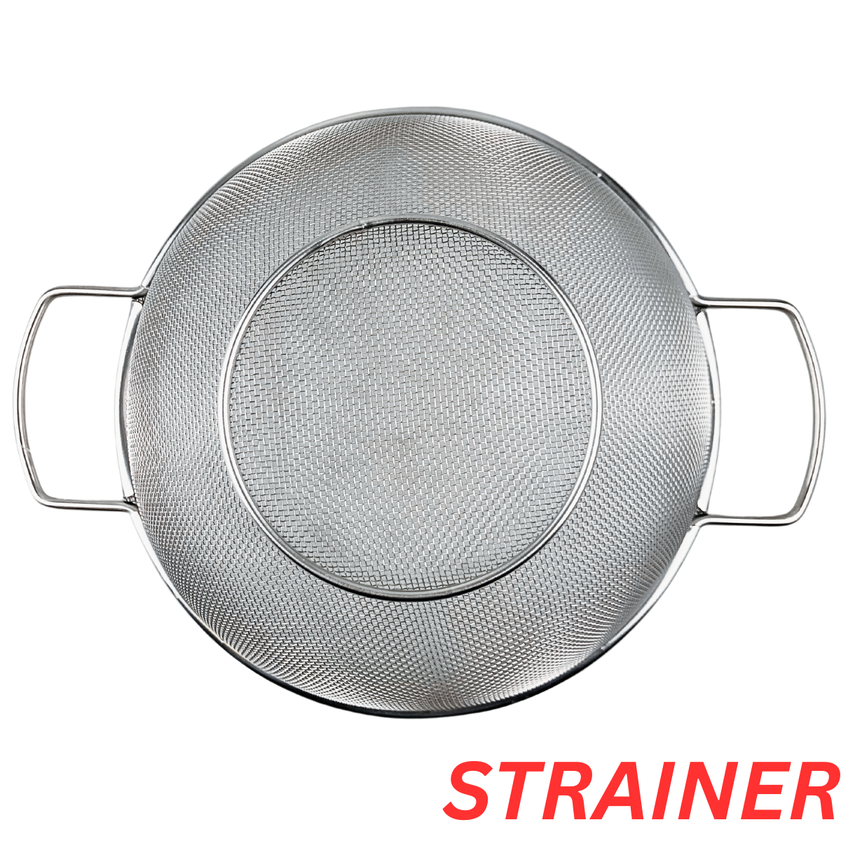 Fine Mesh Kitchen Strainer | Stainless Steel | 7" Top Diameter | 3" Height | Versatile Usage | Ergonomic Handles | Ideal for Straining, Draining, Steaming