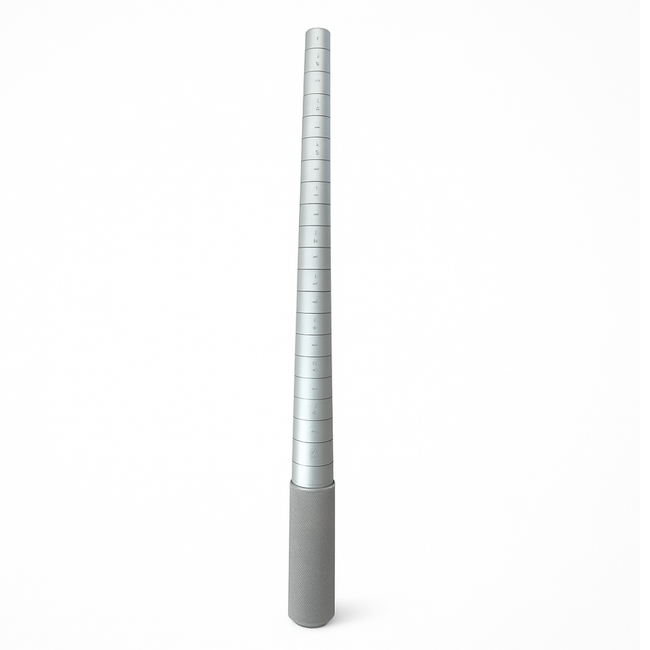 Aluminum Ring Mandrel – Measures Ring Sizes 4 to 14 in Half-Size Increments, 21 Step Intervals, 13" Length – TJ9702
