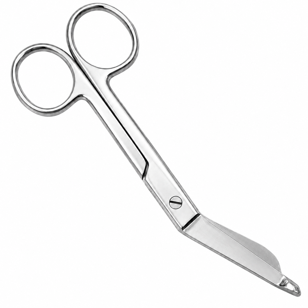 Stainless Steel Bandage Scissors, 4.5 Inch First Aid Scissors with Blunt Safety Tip, 1.75 Inch Angled Blades for Gauze, Medical Wraps, Emergency Kits, Travel & Home Use, Pack of 2