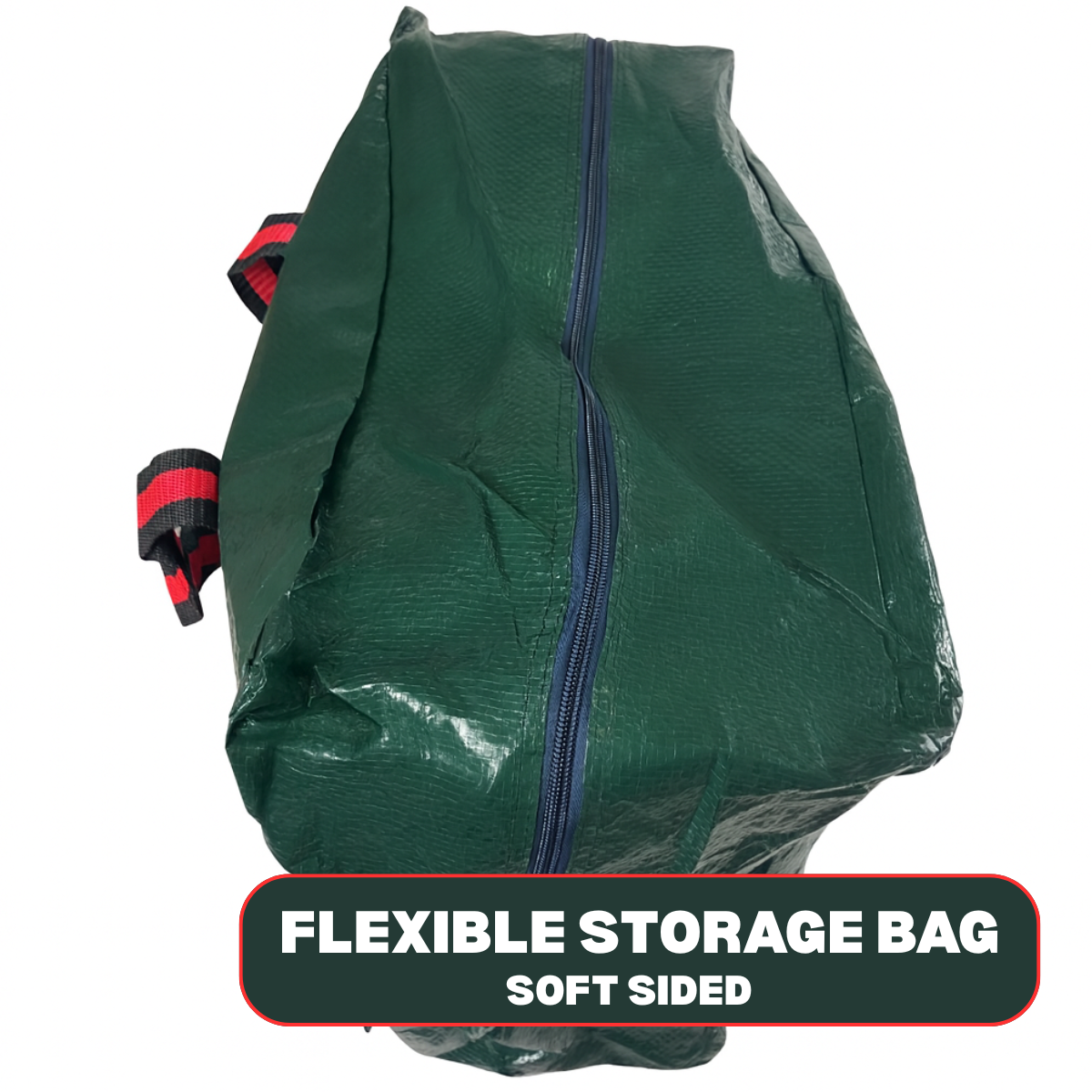 18 x 10 x 15 Inch Heavy Duty PE Woven Storage Bag with Zipper & Reinforced Handles – Large Soft-Sided Organizer for Clothes, Blankets, Tools & Household Storage