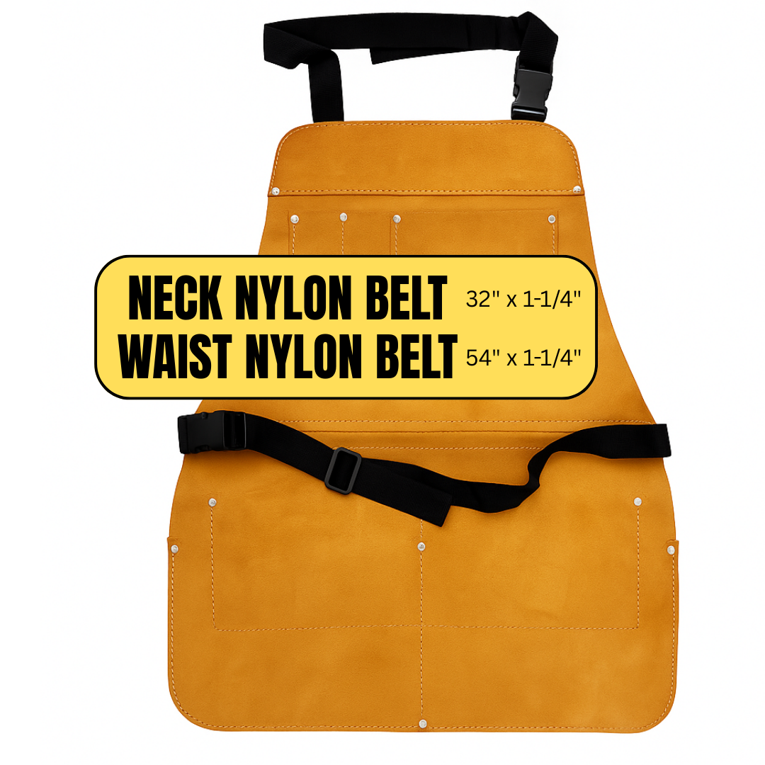 24x17 Inch Leather Apron with 7 Pockets  - AP-00200